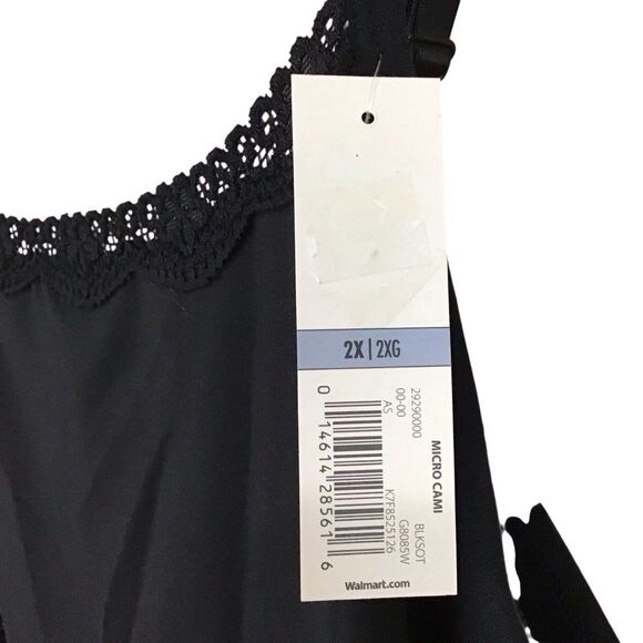 George Black Micro Cami Tank Top 2X NWT - Picture 4 of 7